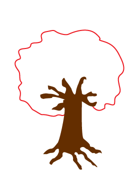 How to draw a Fall Tree step 5